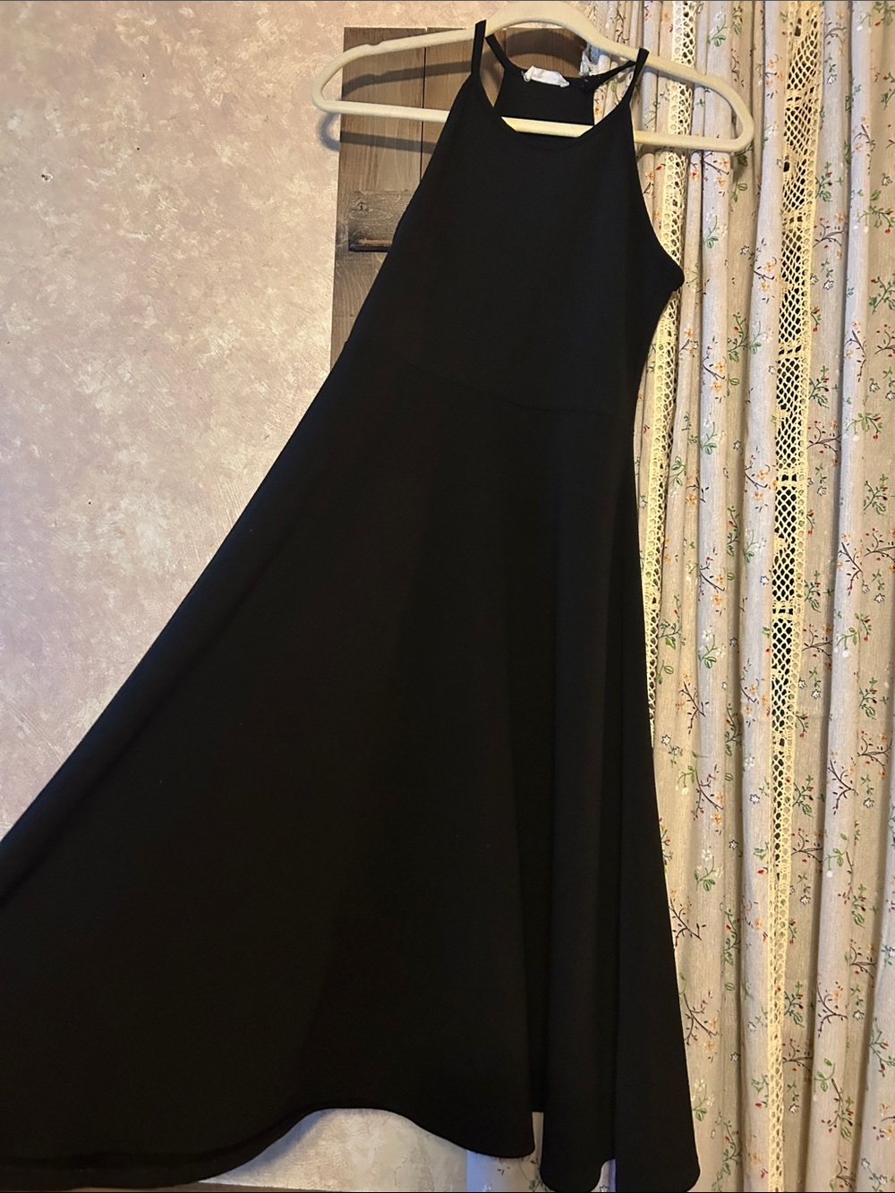 Olivia Rae Black Midi Halter Dress